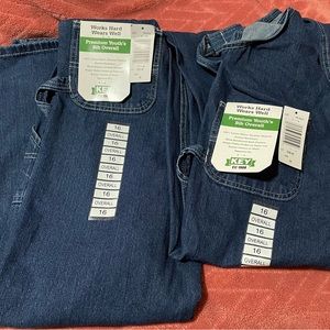 2 key apparel youth bib overalls
